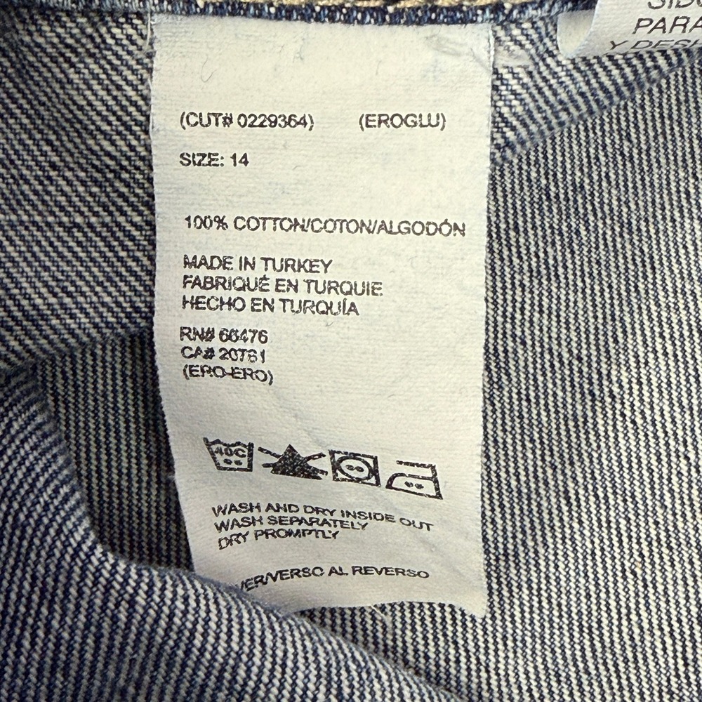 Vintage Tommy Hilfiger Jeans Y2K Cowgirl Denim Maxi Skirt Patch Pocket Size 14 - Picture 11 of 14